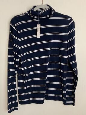 J. Crew Navy Turtleneck tee NWT size large